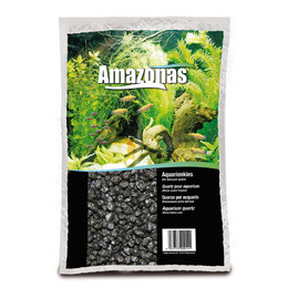 AMAZONAS FARBIGER QUARZKIES, Schwarz 5 kg.     