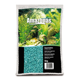 AMAZONAS FARBIGER QUARZKIES, Turkis 5 kg.  